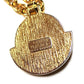 Gold Gianni Versace Medusa Head Pendent Chain with Black Leather Accent RSTKD Vintage