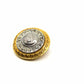 Gold/ Silver Gianni Versace Two Tone Medusa Head Pin with Crystal Accents RSTKD Vintage