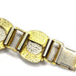 Gold/ Silver Vintage Gianni Versace Two Tone Greek Key and Medusa Head Bracelet RSTKD Vintage