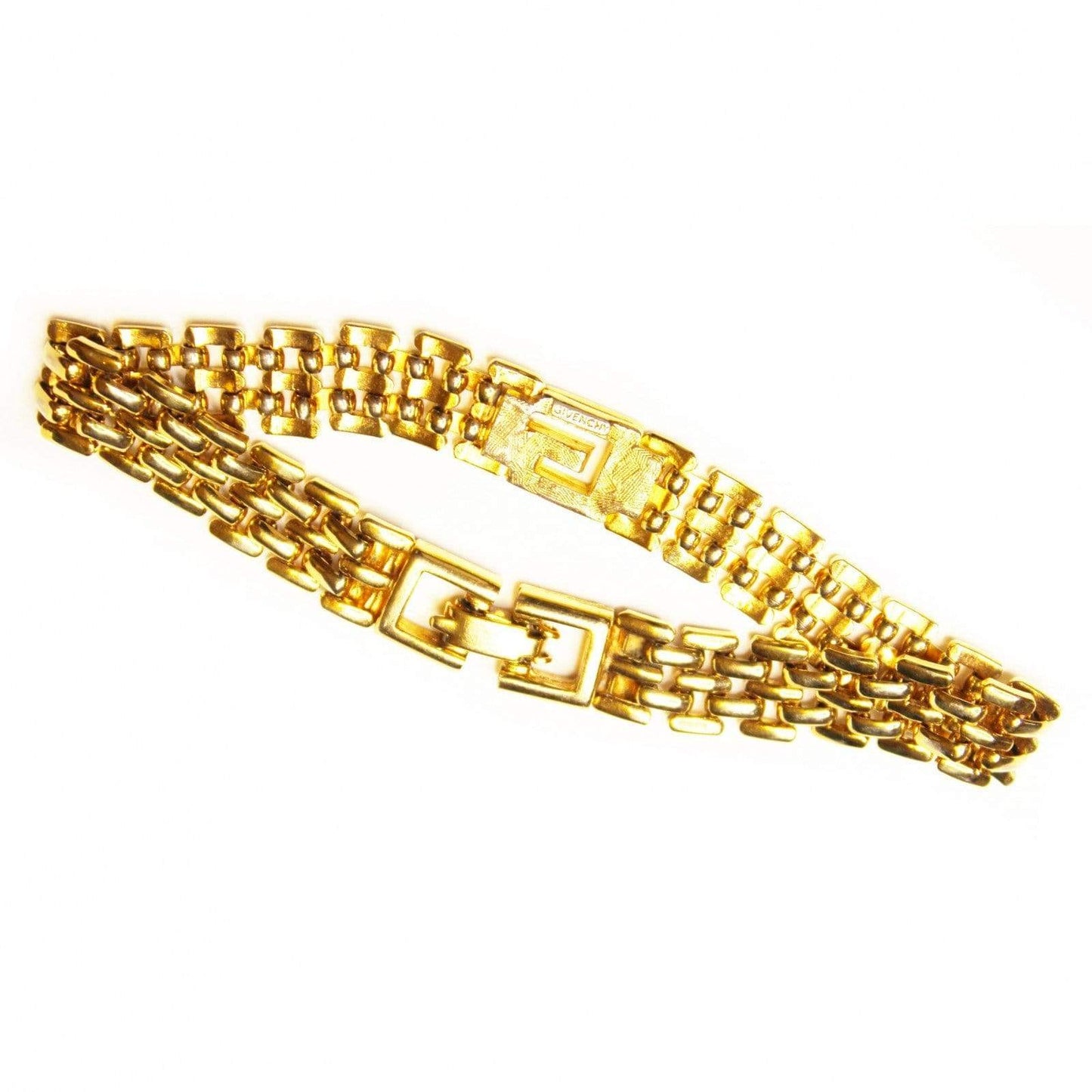 Gold Vintage Givenchy Bracelet W/ Crystal Accents RSTKD Vintage