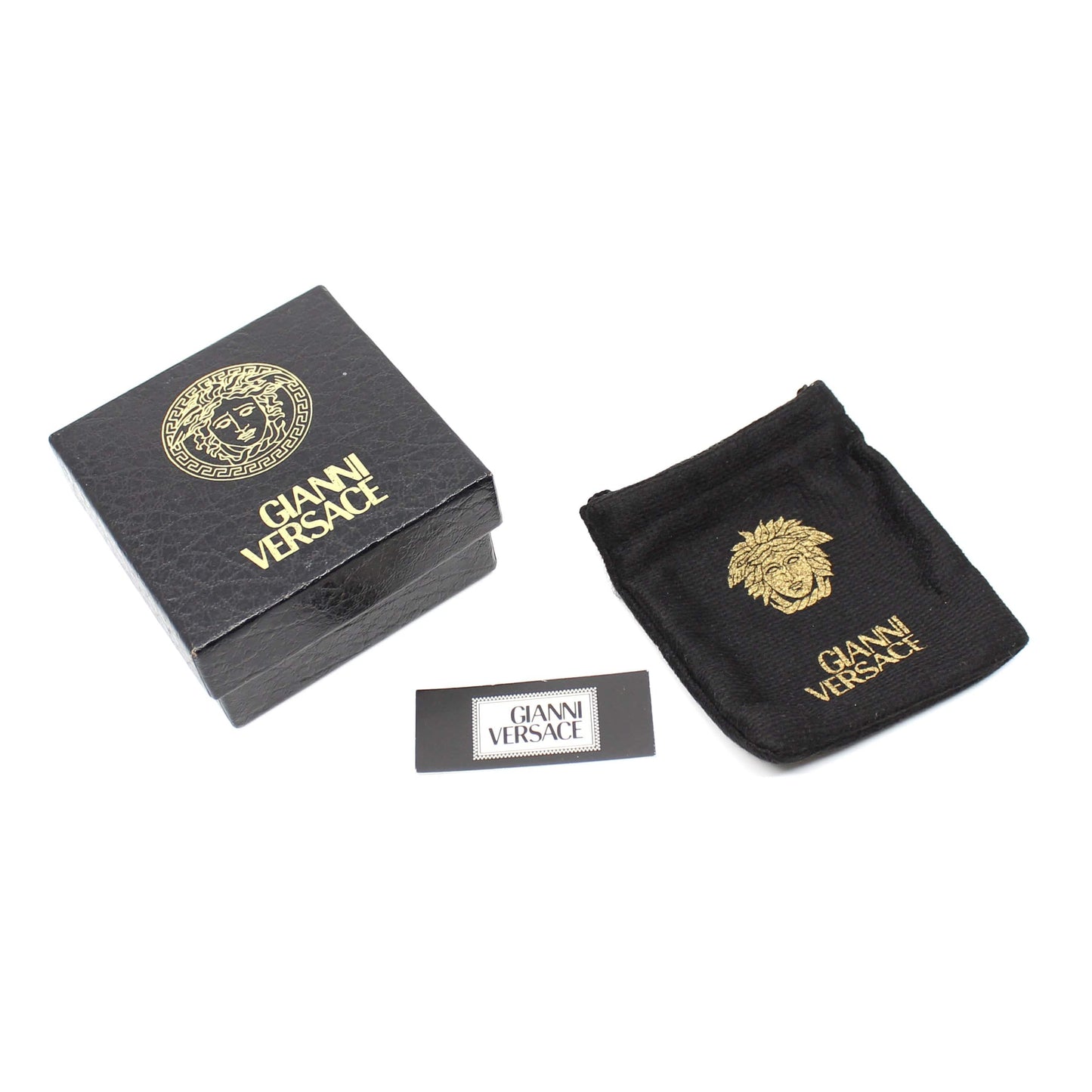 Gold Vintage Versace Mother Of Pearl Medusa Head Adjustable Ring RSTKD Vintage