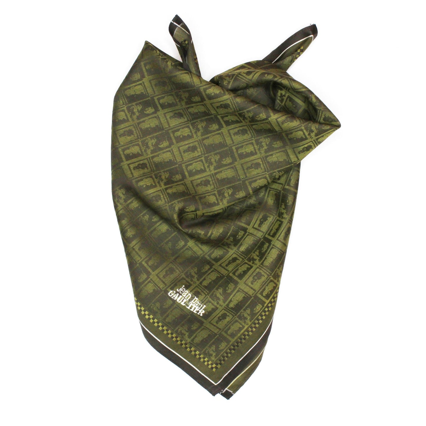 Green Vintage Jean Paul Gaultier Scarf RSTKD Vintage