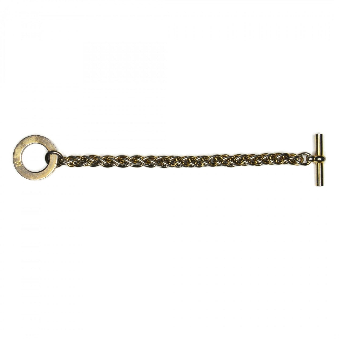 Heavy Gold Celine Paris Toggle Clasp Logo Bracelet RSTKD Vintage