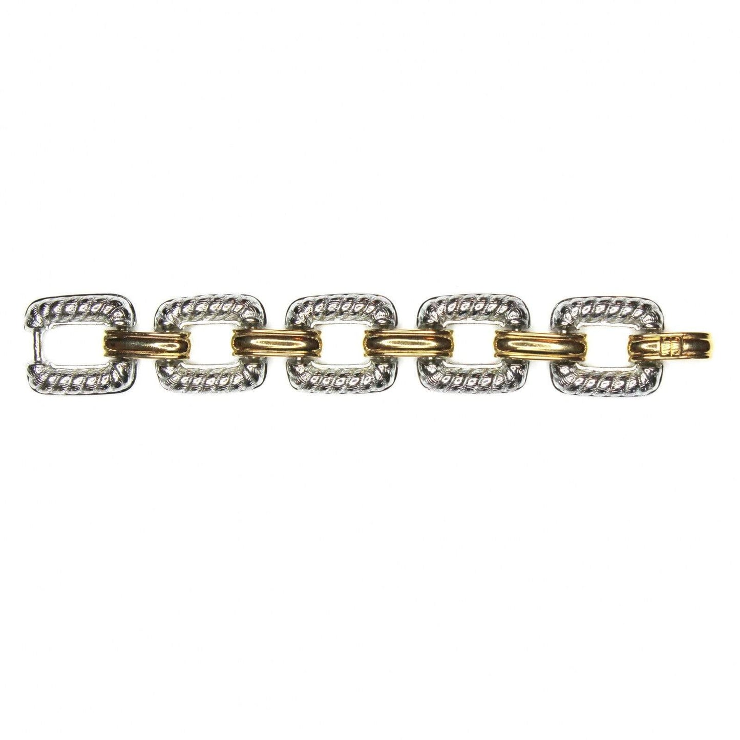 Heavy Gold/ Silver Givenchy Two-Tone Link Bracelet RSTKD Vintage