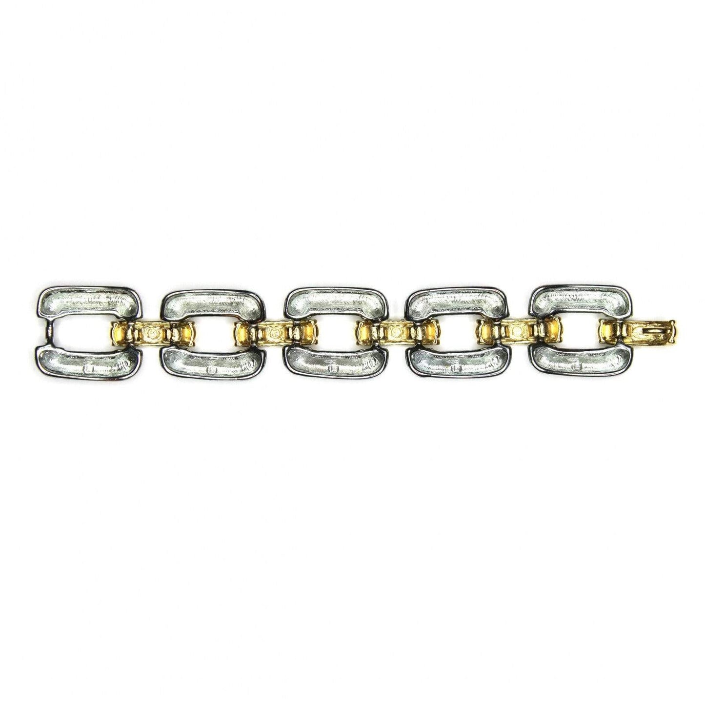 Heavy Gold/ Silver Givenchy Two-Tone Link Bracelet RSTKD Vintage