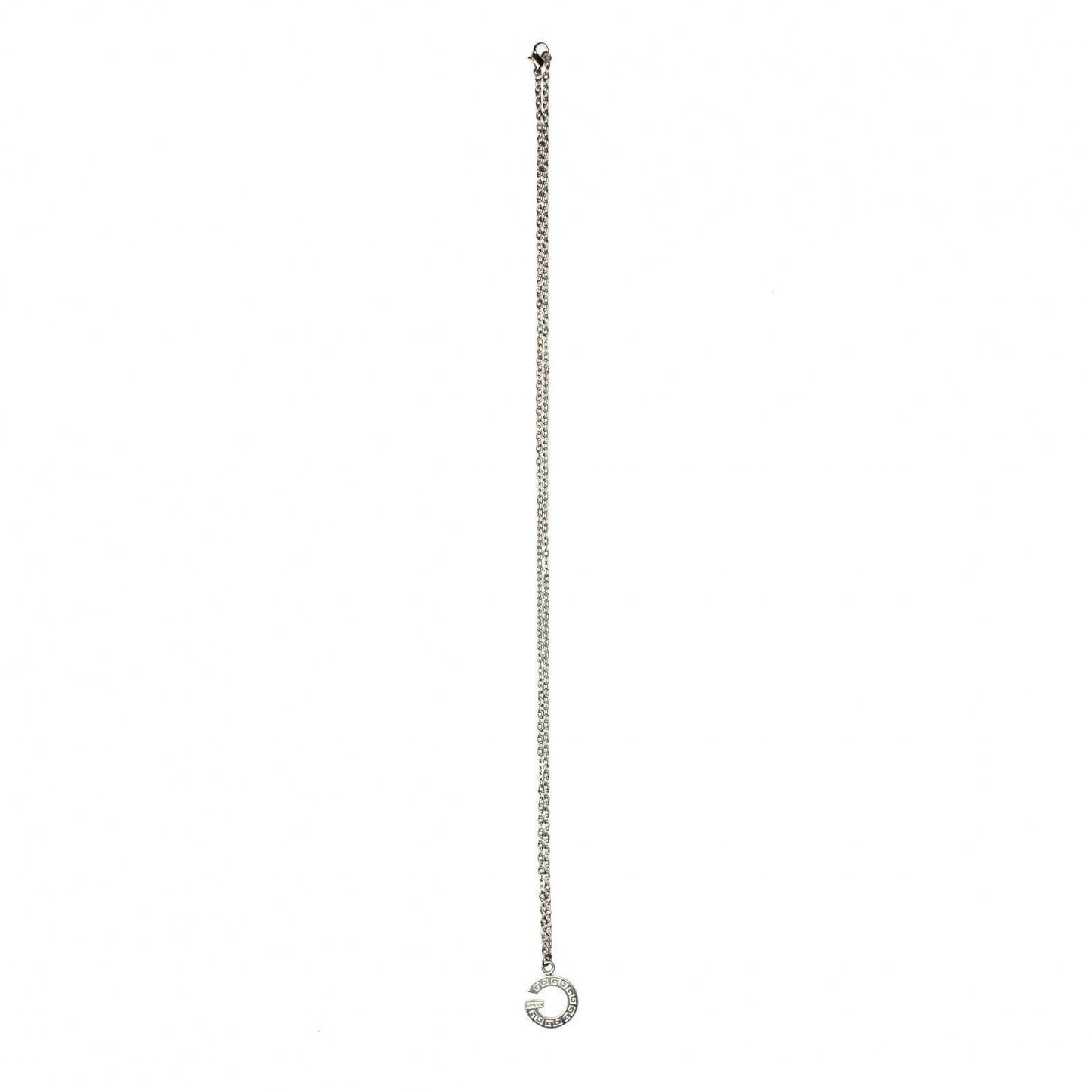 Silver Gucci Greek Key G Logo Chain RSTKD Vintage