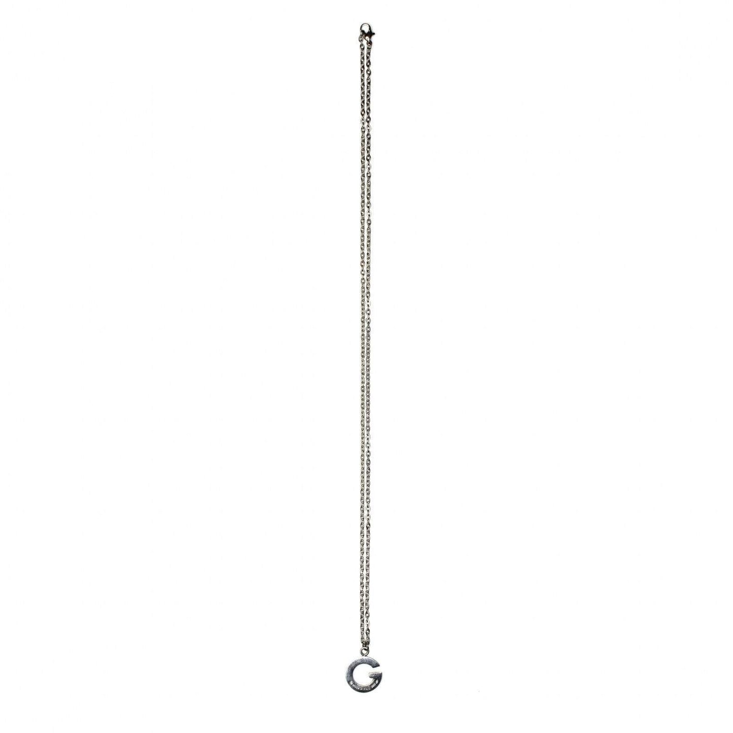Silver Gucci Greek Key G Logo Chain RSTKD Vintage