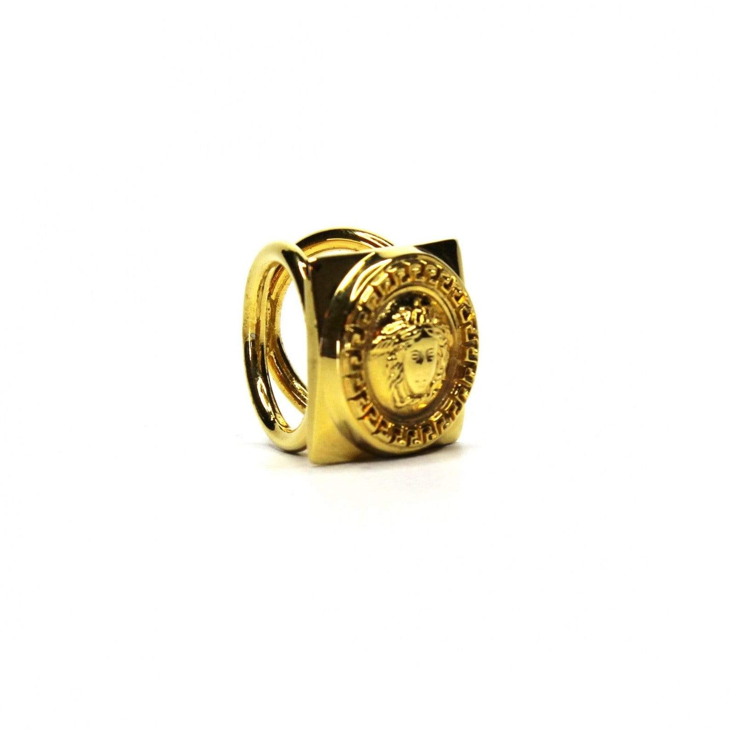 Square Gold Vintage Versace Medusa Head Ring RSTKD Vintage