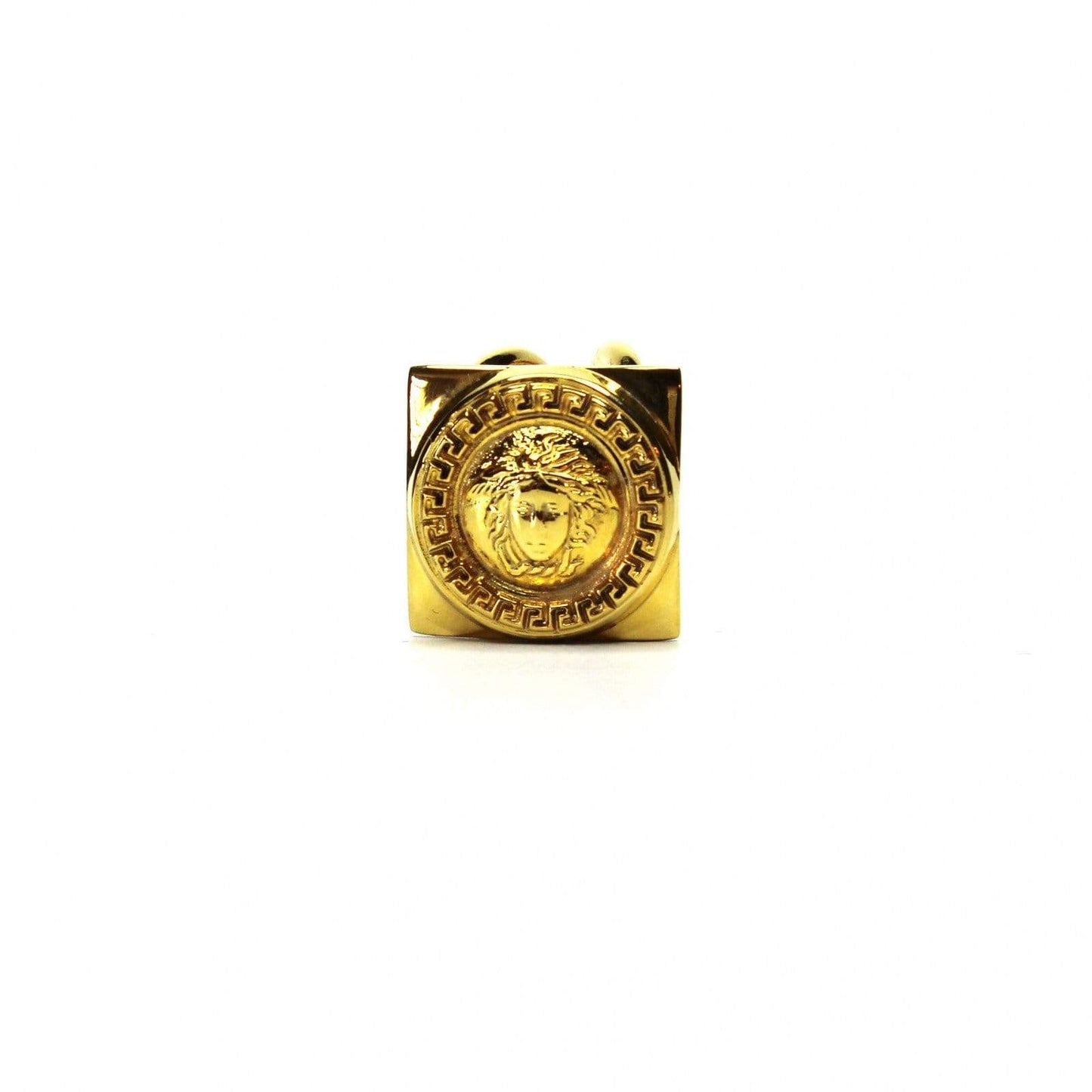 Square Gold Vintage Versace Medusa Head Ring RSTKD Vintage