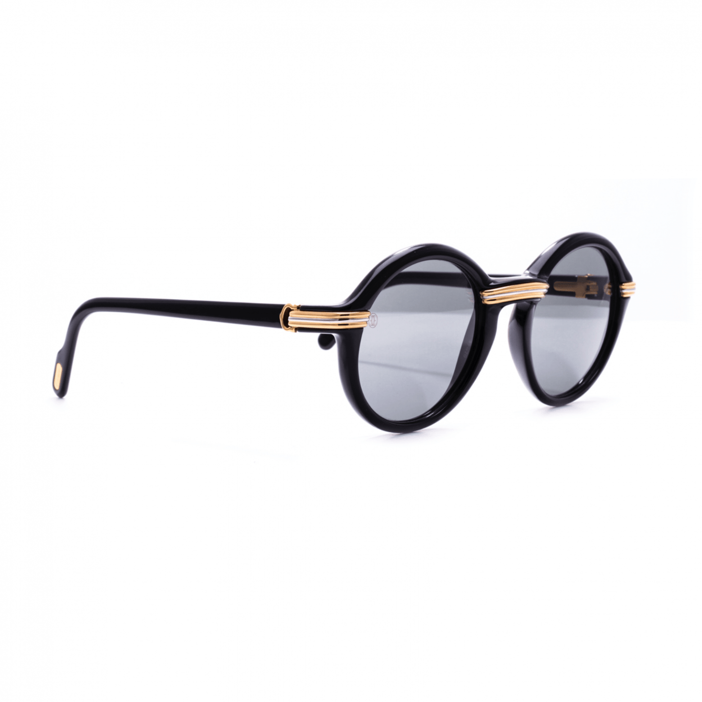 Vintage Cartier Cabriolet Black/ Gold Sunglasses RSTKD Vintage