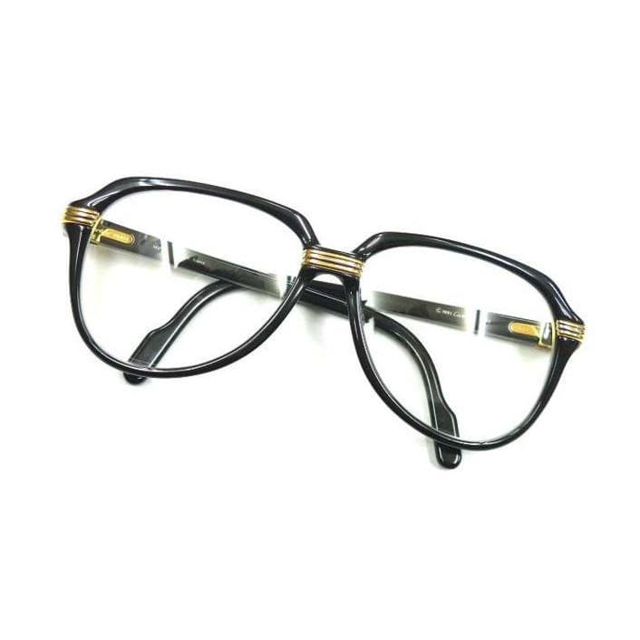 Vintage Cartier Vitesse Black/ Gold Sunglasses RSTKD Vintage