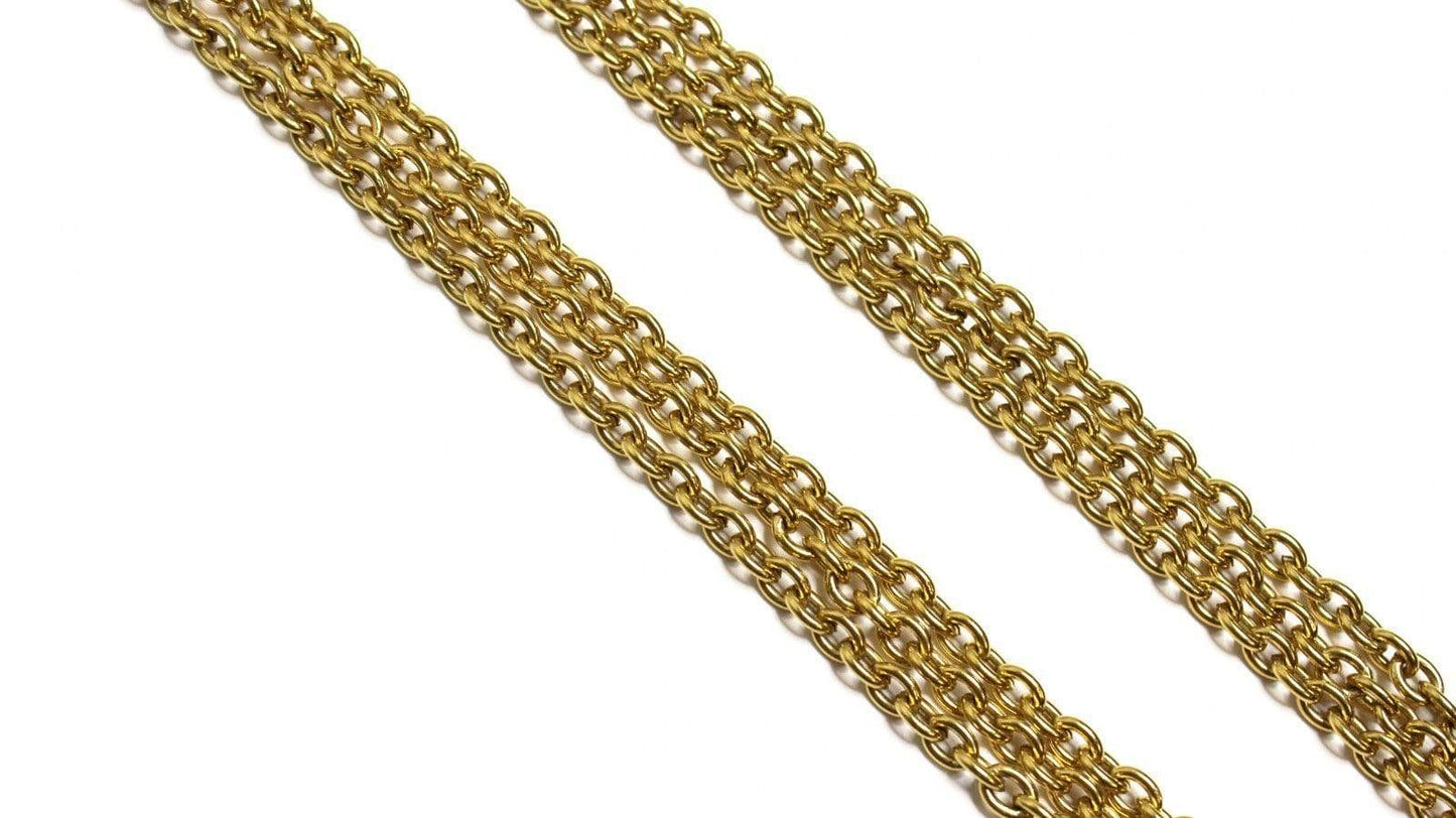 Vintage Chanel Triple Chain with Charms Chain RSTKD Vintage
