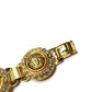Vintage Gold Gianni Versace Medusa Head Coin Bracelet with Crystal Accents RSTKD Vintage