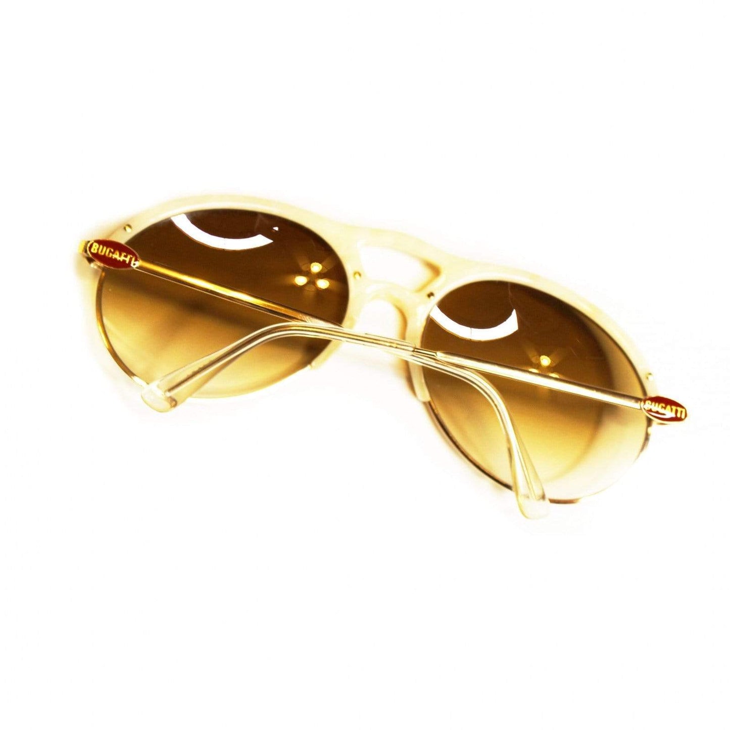Vintage Ivory Bugatti Shades With Brown Gradient Lens RSTKD Vintage