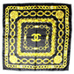 Black Vintage Silk Chanel Chains Scarf RSTKD Vintage