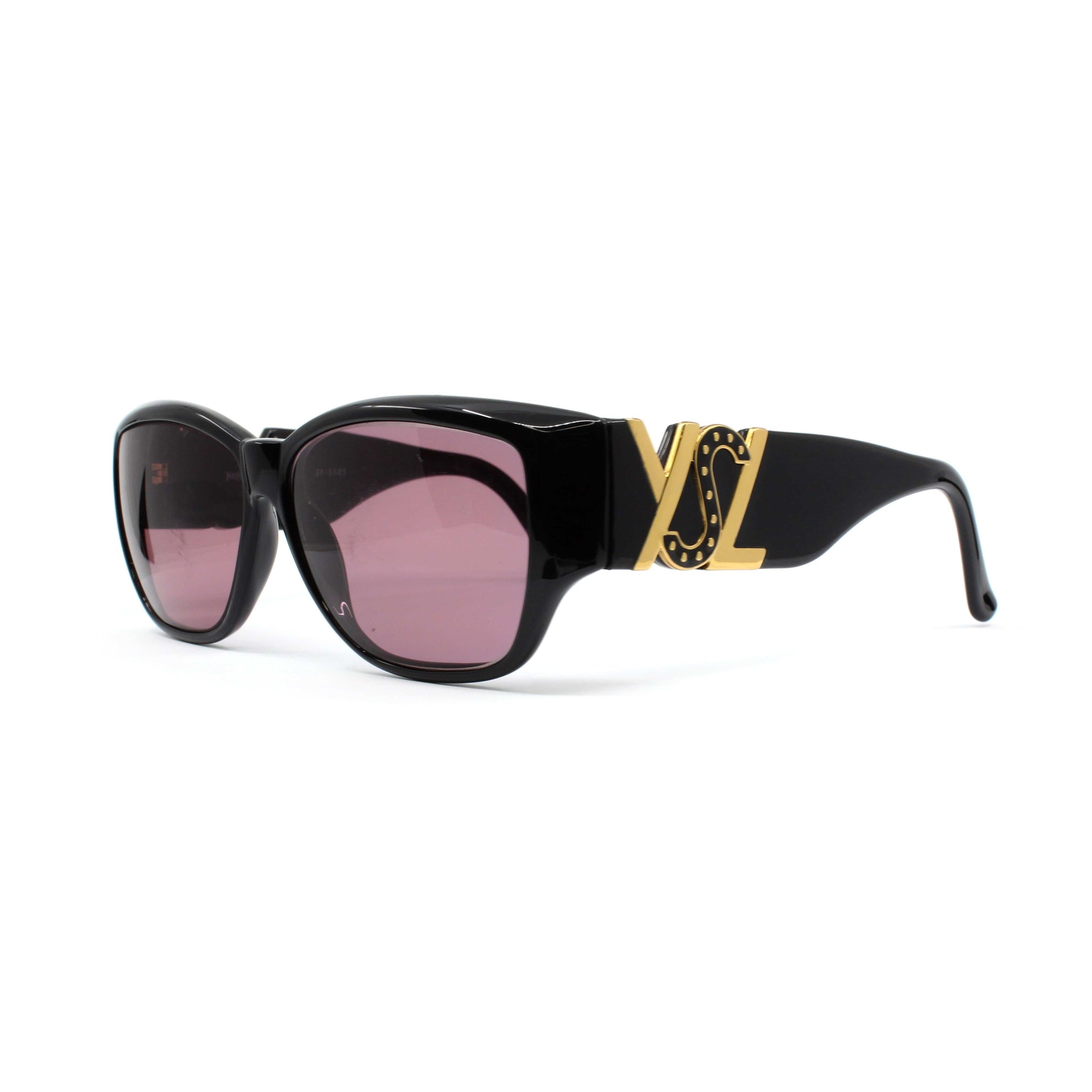 Black Vintage Yves Saint Laurent 31-5505 Sunglasses RSTKD Vintage