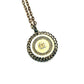 Double Sided Gold Givenchy Logo Coin Pendent Chain with Crystal Accents RSTKD Vintage