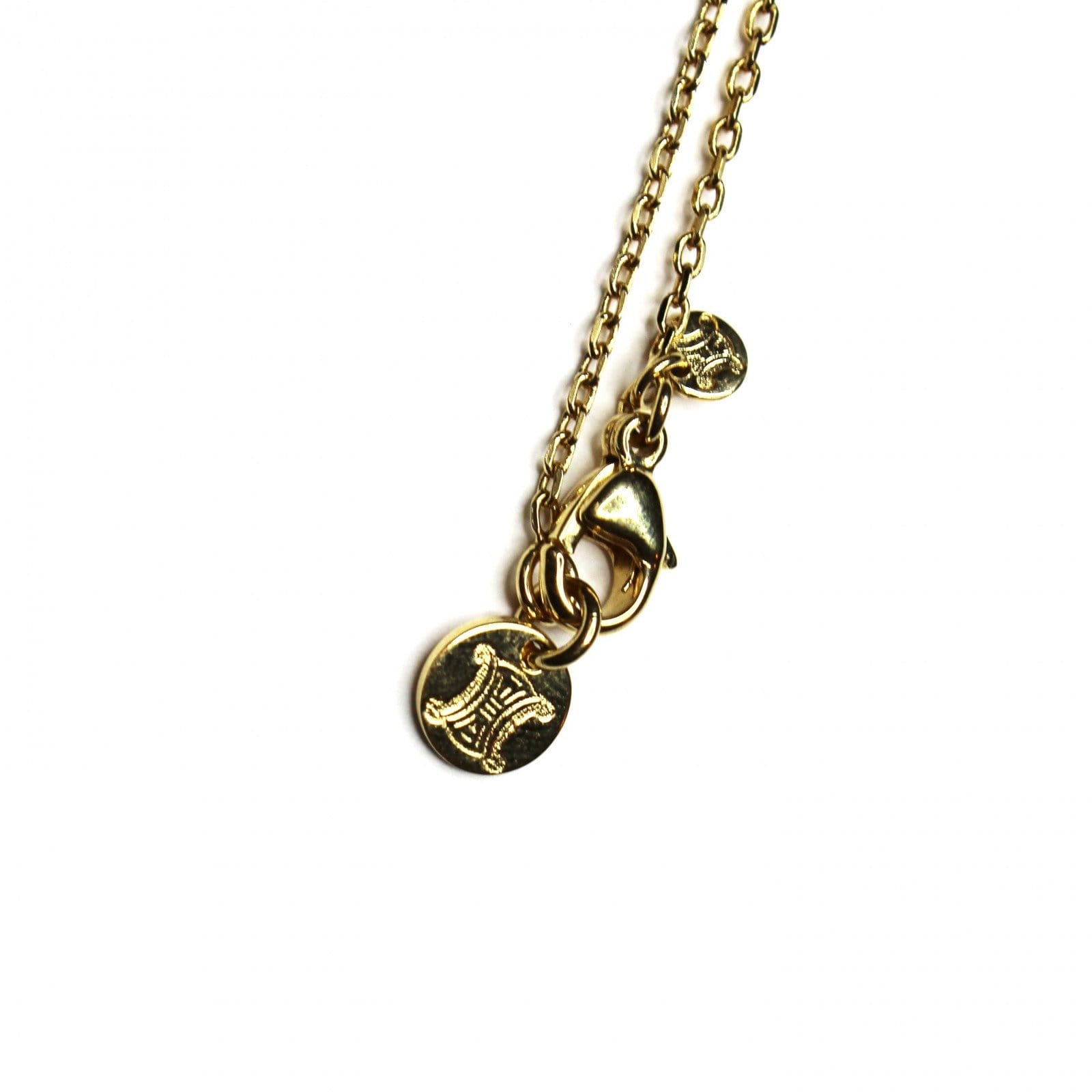 Gold Celine Horse and Wagon Chain with Black Enamel Accents RSTKD Vintage