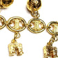 Gold Celine Logo Charm Toggle Clasp Bracelet RSTKD Vintage