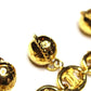 Gold Celine Logo Charm Toggle Clasp Bracelet RSTKD Vintage
