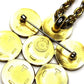 Gold Celine Multi Coin Pin Chain RSTKD Vintage