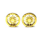 Gold Celine Paris Sun Clip on Earrings RSTKD Vintage