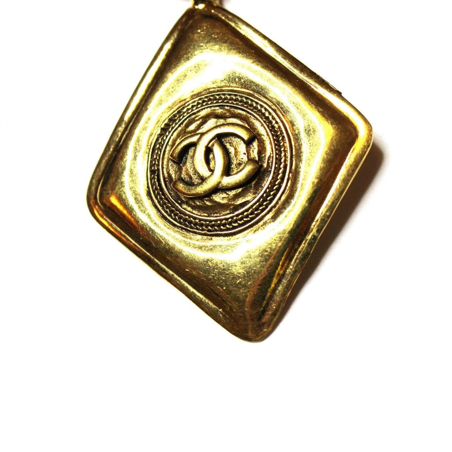 Chanel Vintage Diamond Shaped CC Brooch Pin