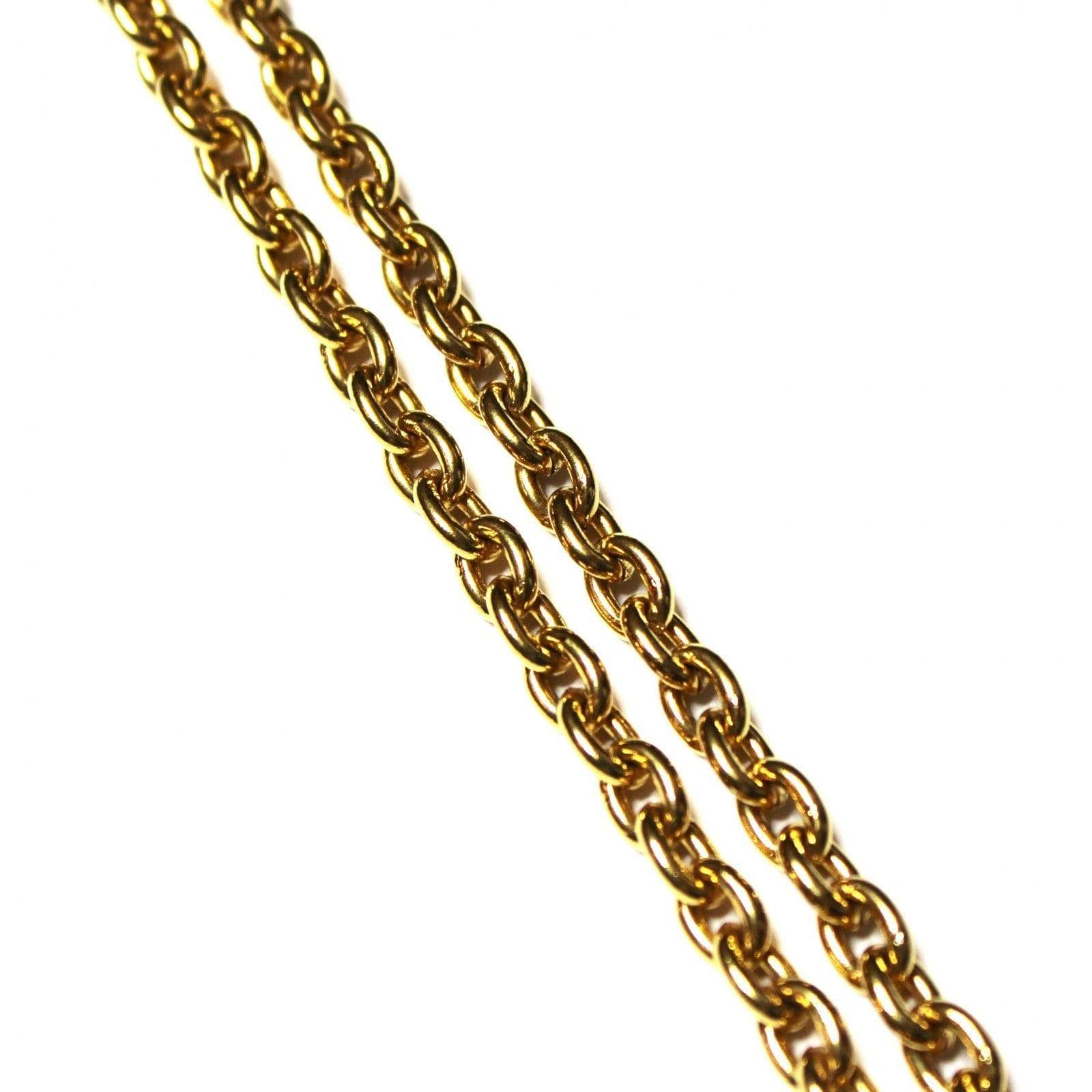 Gold Chanel Diamond Shape Necklace RSTKD Vintage