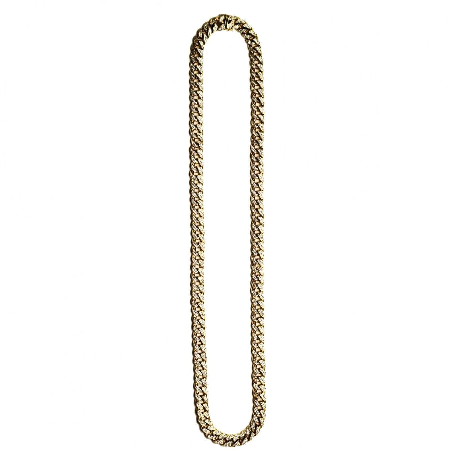 Gold Cuban Chain With Lab Diamonds RSTKD Vintage