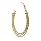 Gold Fendi Triple Chain Choker Necklace RSTKD Vintage