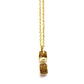 Gold Gianni Versace Greek Key Double Pendent Chain with Hanging Medusa Head RSTKD Vintage