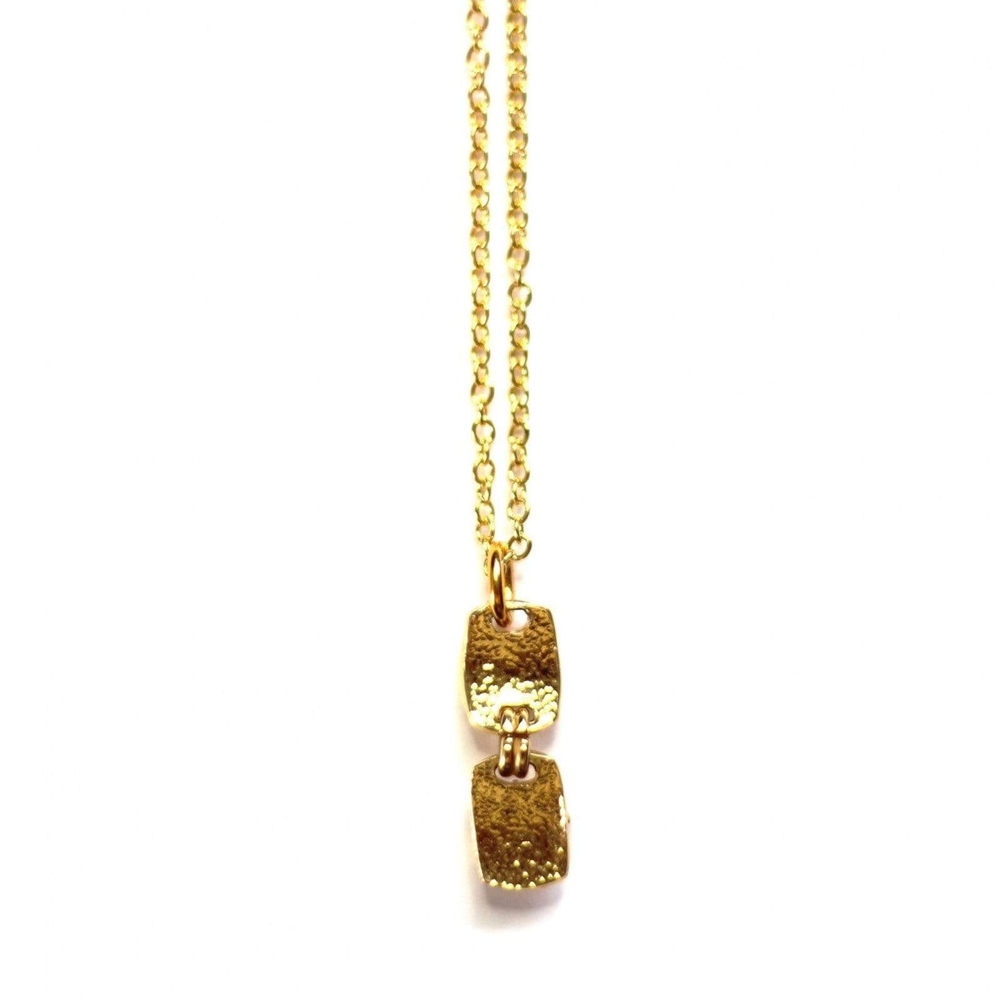 Gold Gianni Versace Greek Key Double Pendent Chain with Hanging Medusa Head RSTKD Vintage