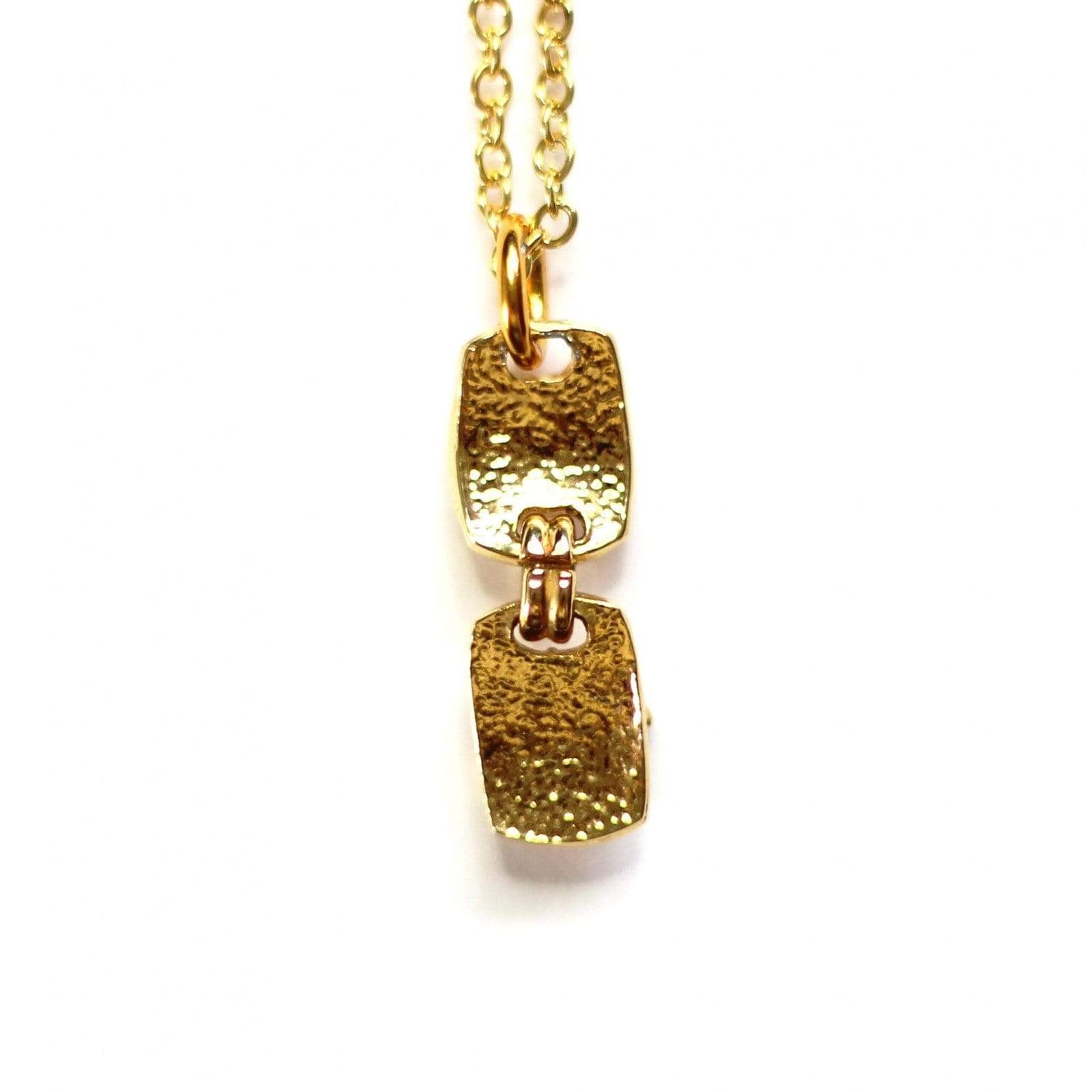 Gold Gianni Versace Greek Key Double Pendent Chain with Hanging Medusa Head RSTKD Vintage