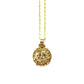 Gold Gianni Versace Large Upside Down Medusa Head Coin Chain with Greek Key Accents RSTKD Vintage