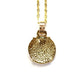 Gold Gianni Versace Large Upside Down Medusa Head Coin Chain with Greek Key Accents RSTKD Vintage