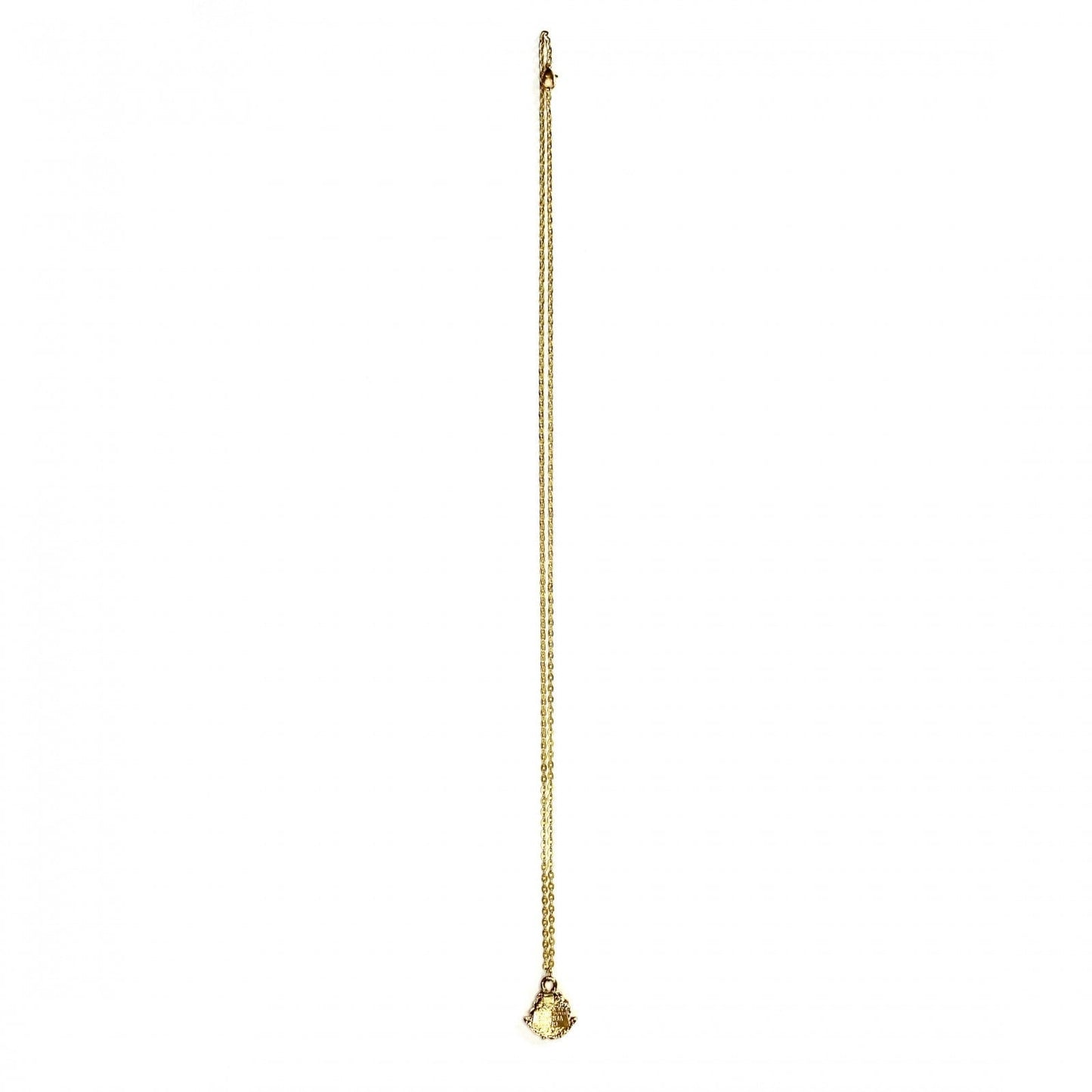Gold Gianni Versace Upside Down Medusa Head Pendent Chain RSTKD Vintage