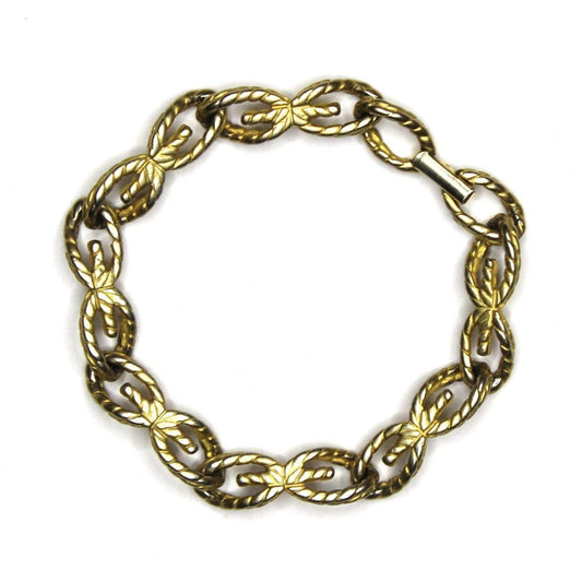 Gold Givenchy Braided G Link Bracelet RSTKD Vintage