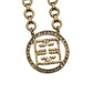 Gold Givenchy Circle Crystal Logo Chain RSTKD Vintage