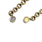 Gold Givenchy Circle Crystal Logo Chain RSTKD Vintage