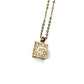 Gold Givenchy G Cube Normal Link Necklace with Crystal Accents RSTKD Vintage