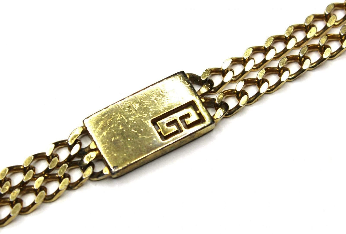Gold Givenchy ID Tag Logo Bracelet RSTKD Vintage