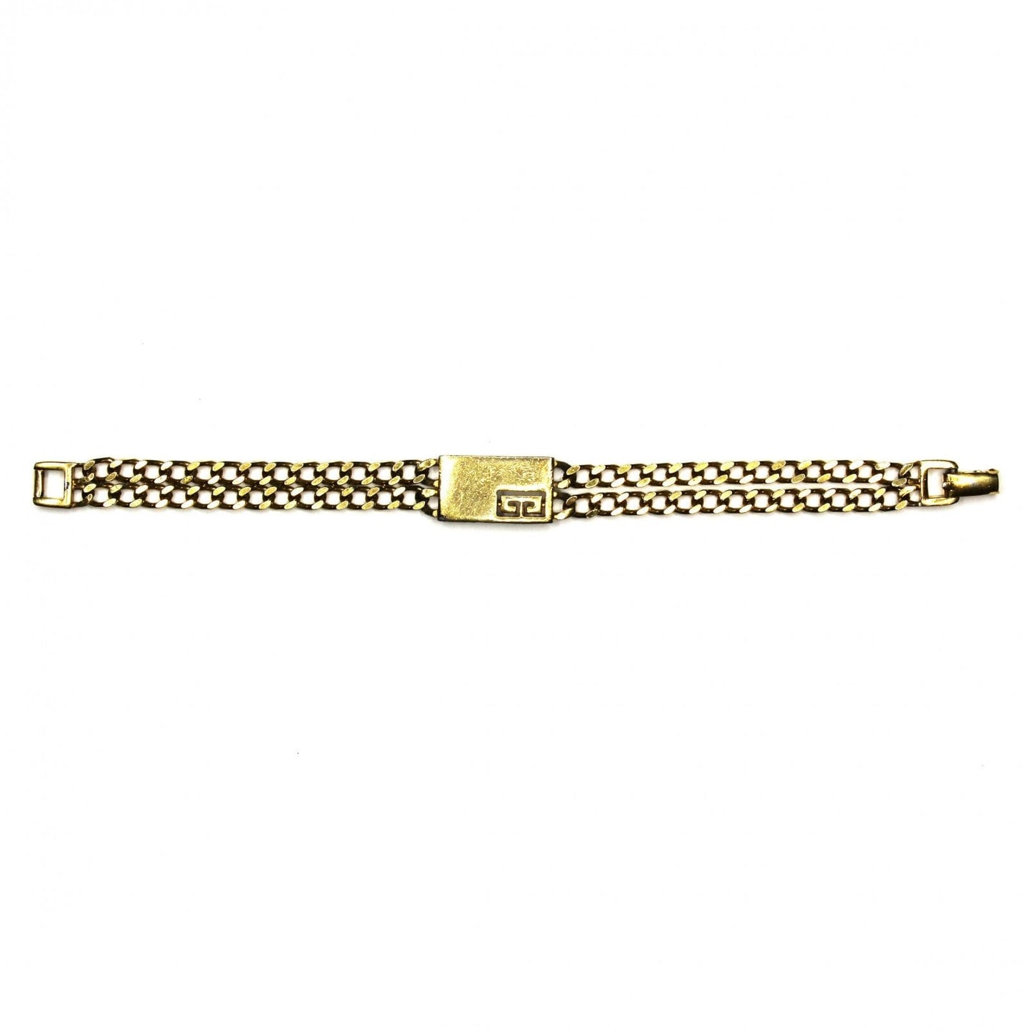 Gold Givenchy ID Tag Logo Bracelet RSTKD Vintage