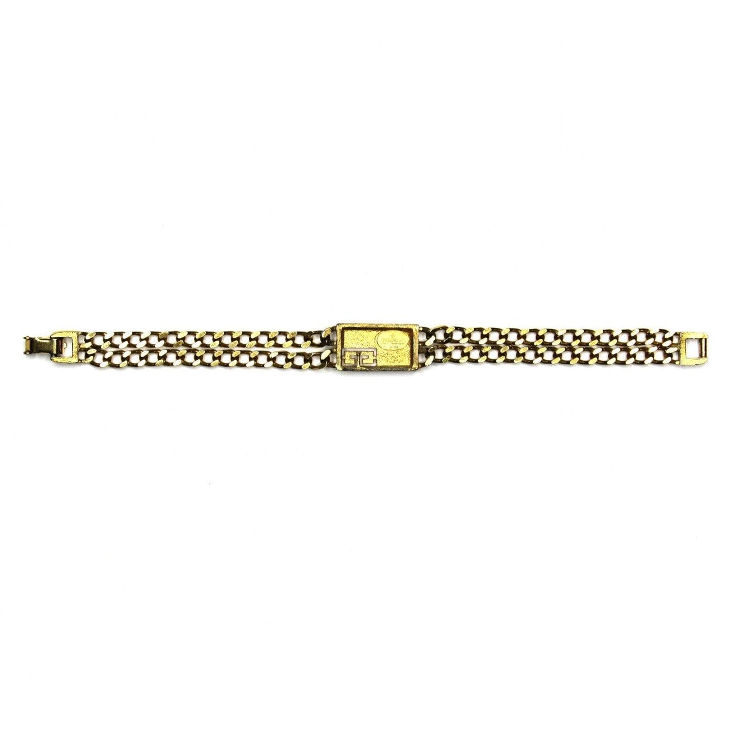 Gold Givenchy ID Tag Logo Bracelet RSTKD Vintage