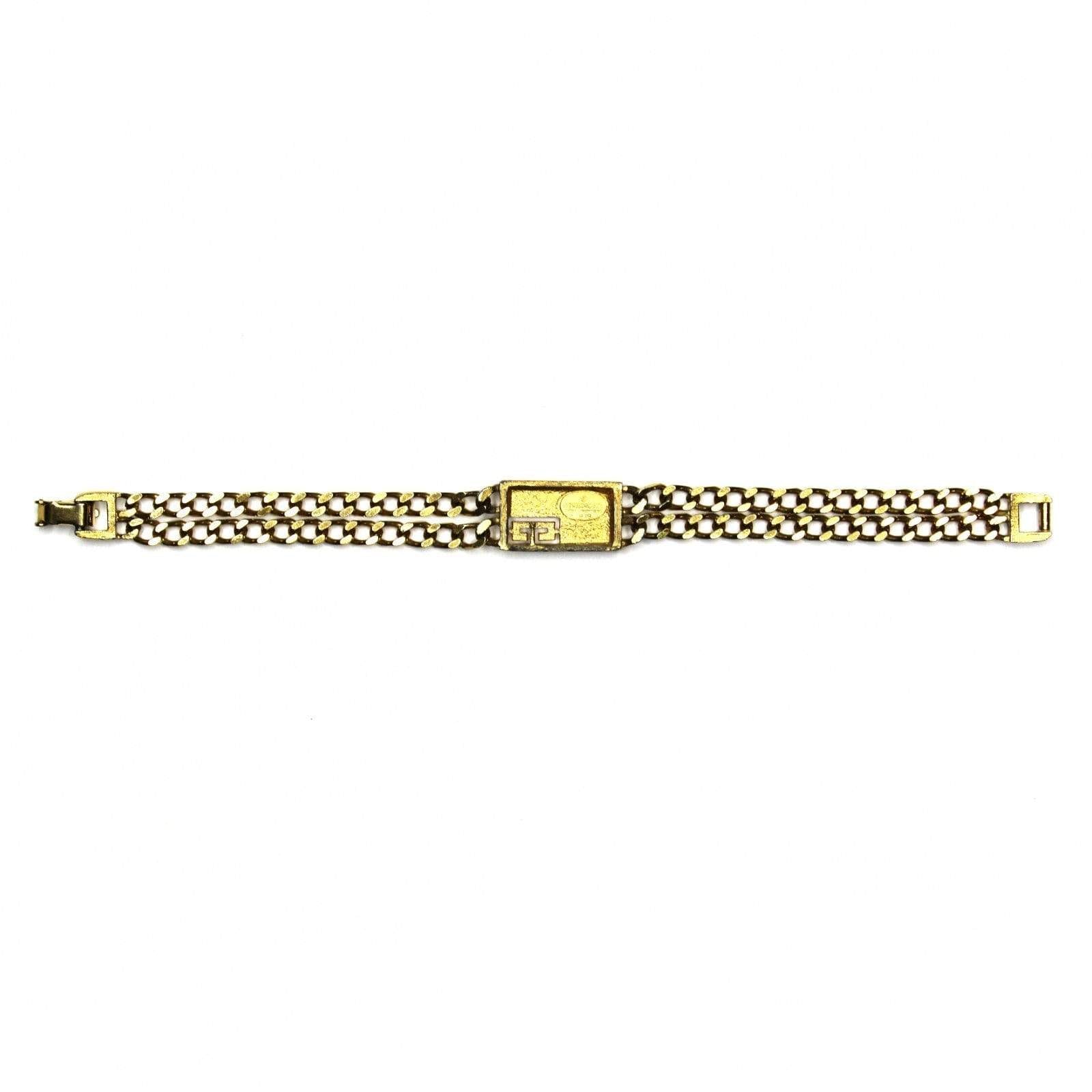 Gold Givenchy ID Tag Logo Bracelet RSTKD Vintage
