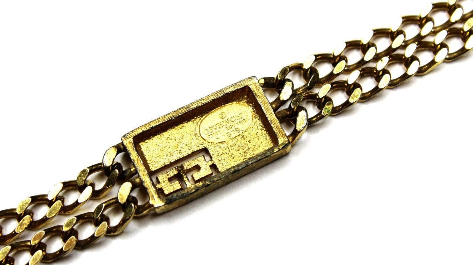 Gold Givenchy ID Tag Logo Bracelet RSTKD Vintage
