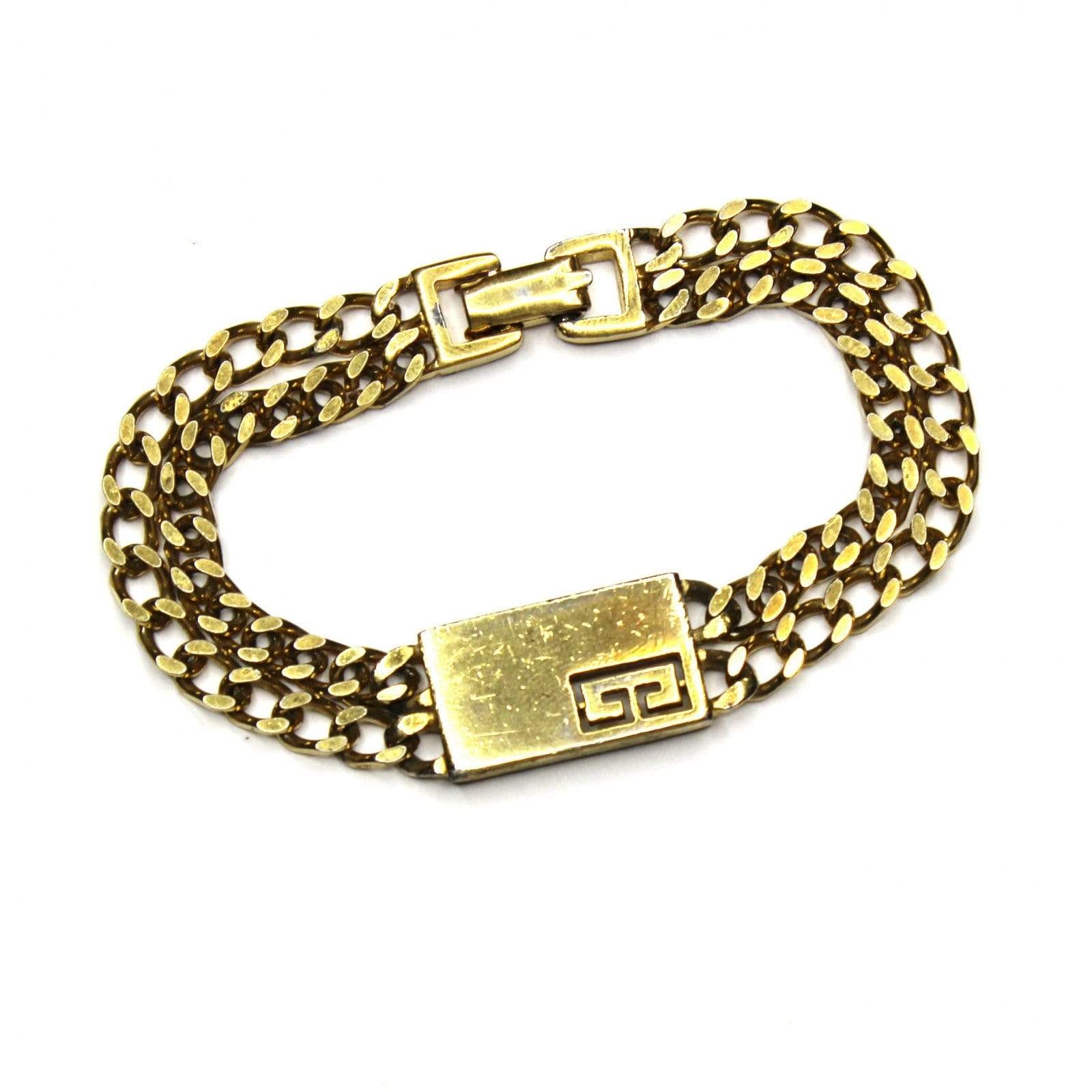 Gold Givenchy ID Tag Logo Bracelet RSTKD Vintage