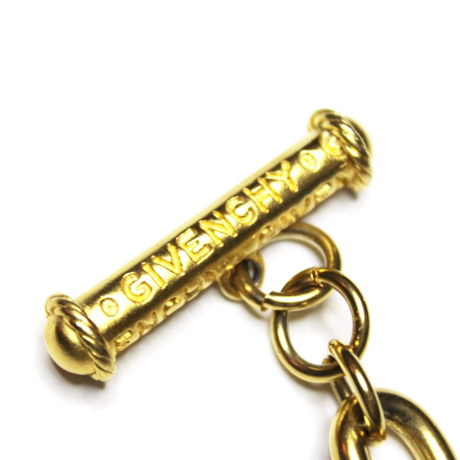 Gold Givenchy Logo Toggle Clasp Bracelet RSTKD Vintage