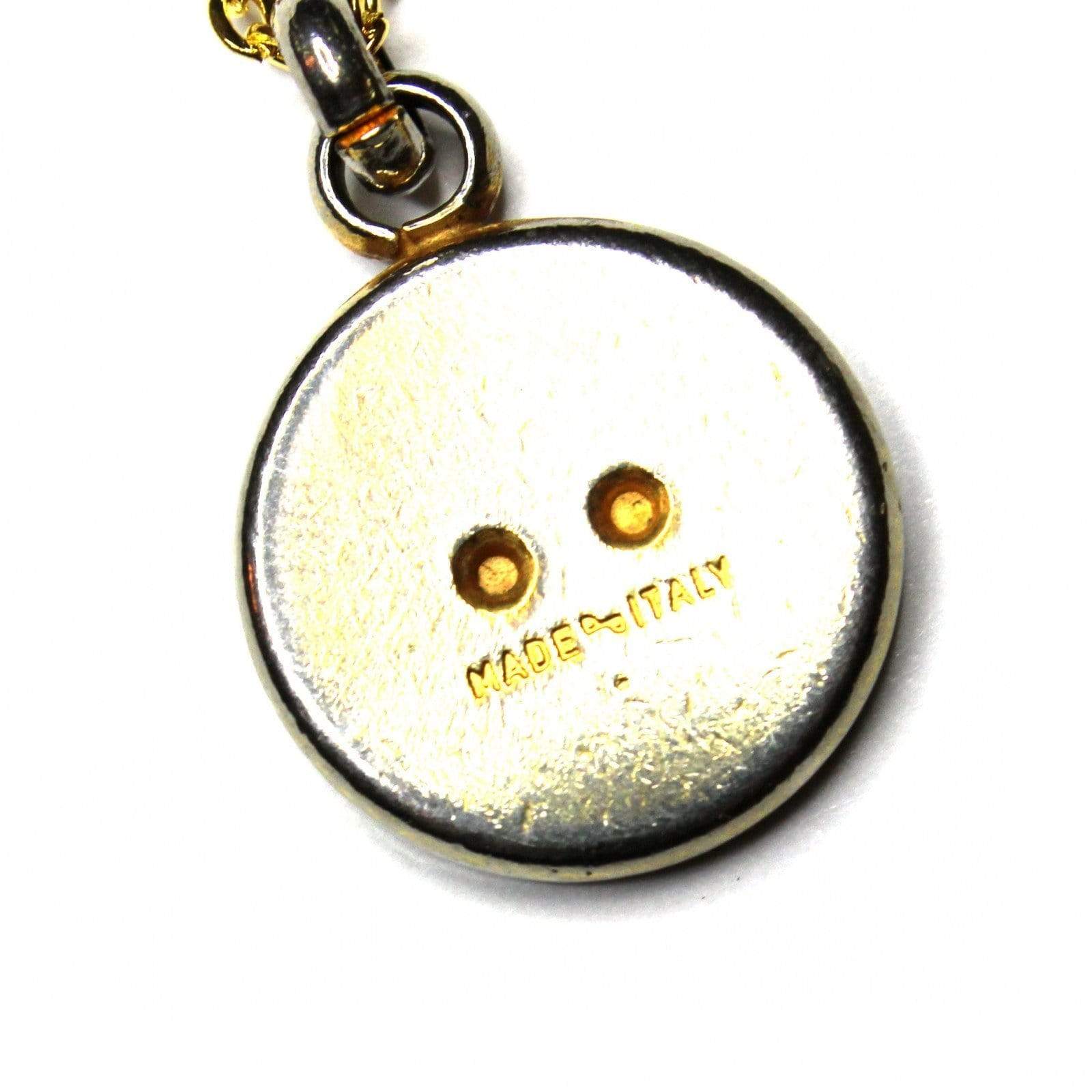 Gold/ Silver Celine Two Tone Coin Logo Pendent Chain RSTKD Vintage
