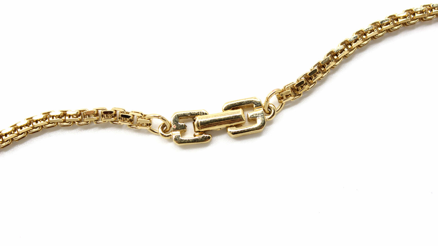 Gold Vintage Givenchy Double Box Link Chain RSTKD Vintage