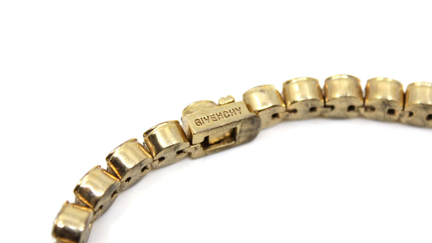 Gold Vintage Givenchy Tennis Bracelet RSTKD Vintage